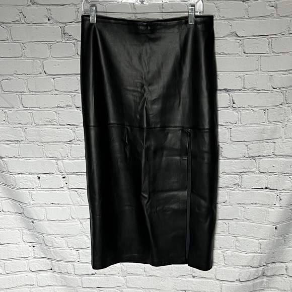 Z Supply Dresses & Skirts - Z Supply Sleek Faux Leather Black Pencil Skirt